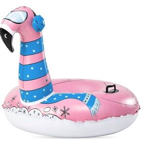 Pink Flamingo Premium Snow Tube/pool Float